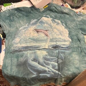 Vintage Dolphin Graphic Tie-Dye Tee